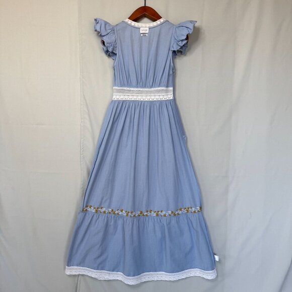 SAYLOR Light Blue Embroidered Maxi Dress - Picture 7 of 16